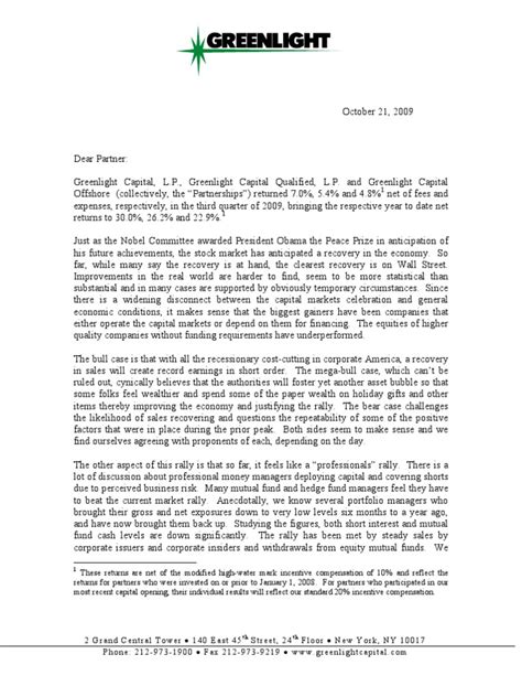 Greenlight Capital Q3 2023 Letter .